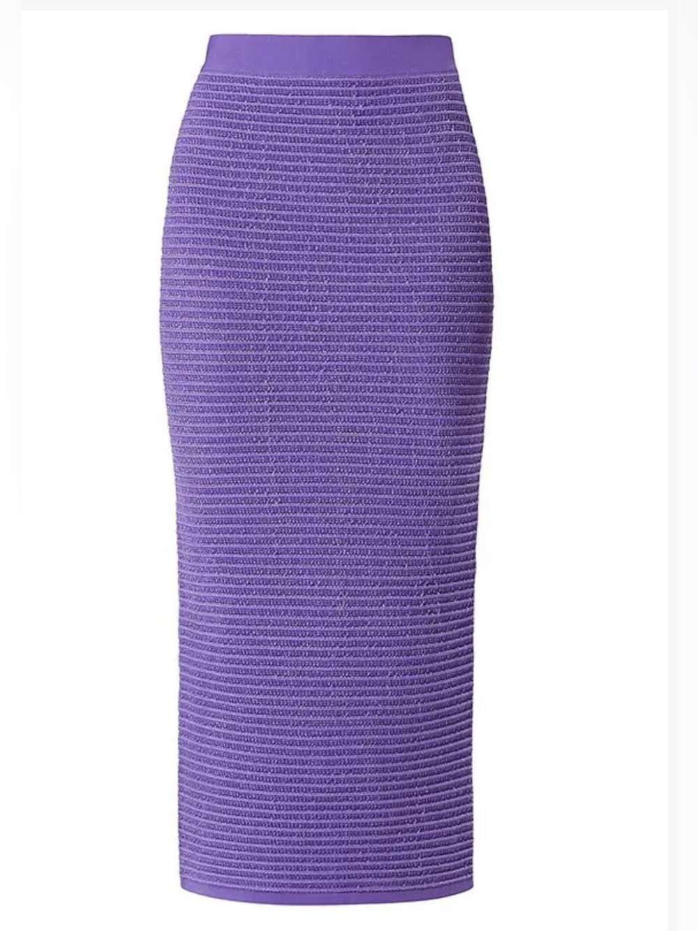 HERVE LEGER  Sheer Striped Midi Skirt ULTRAVIOLET NWT
